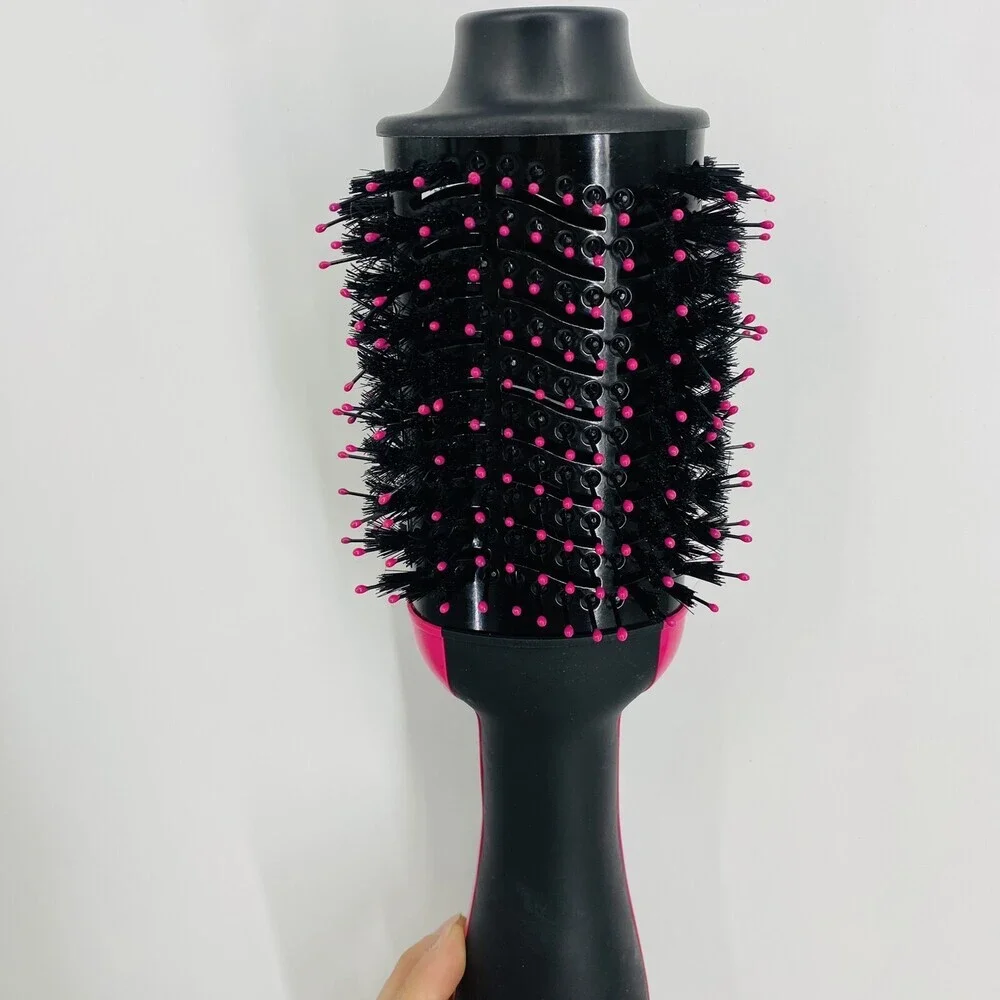 Revlon One Step Hair Dryer and Volumizer Pink/Black Less breakage More Shine